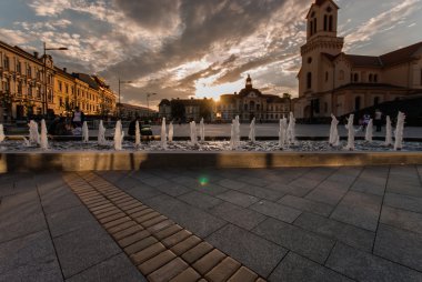 Alacakaranlıkta Zrenjanin, Voyvodina, Sırbistan