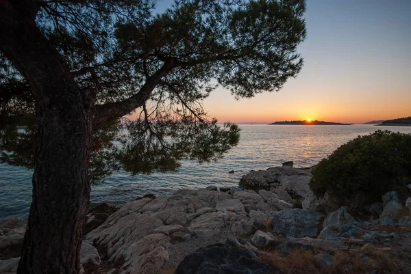 Sunset over Kornati Islands, Croatia, Dalmatia — Stock Photo, Image