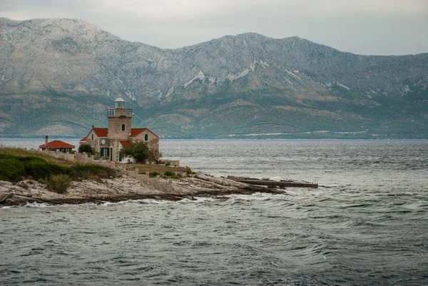 Latarnia morska w Sucuraj-Wyspa Hvar, Chorwacja — Zdjęcie stockowe