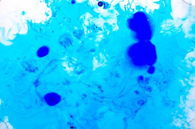 Görüntü: Mavi mürekkep, süt ve yağ.