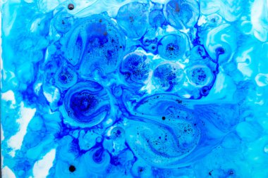 Fotoğraf: Mürekkep, süt ve yağdan soyut arkaplan