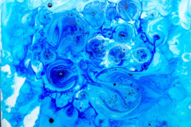 Fotoğraf: Mürekkep, süt ve yağdan soyut arkaplan