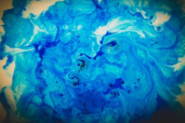 Fotoğraf: Mürekkep, süt ve yağdan soyut arkaplan