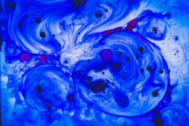 Fotoğraf: Mürekkep, süt ve yağdan soyut arkaplan