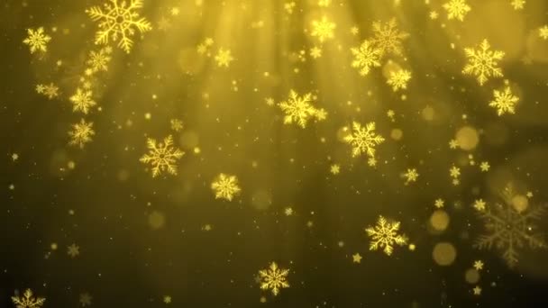 Weihnachten Hintergrund Gold — Stockvideo
