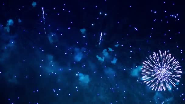 Luces de fuegos artificiales coloridas — Vídeos de Stock
