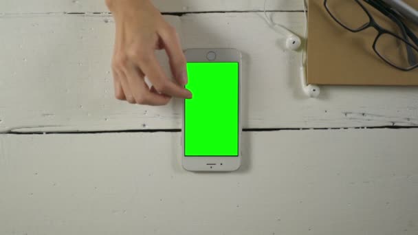 Smartphone écran vert — Video