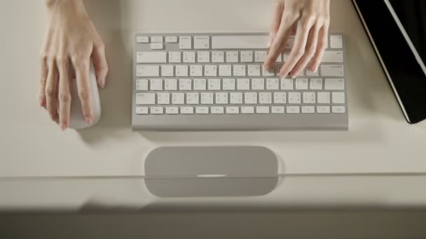 Gebruik computer muis voor surfen internet — Stockvideo