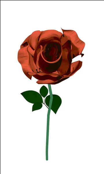 3d rosa roja poligonal — Vector de stock