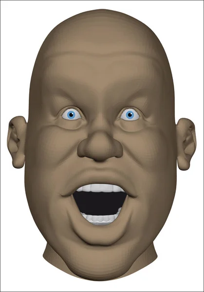 Голова чернокожего человека — стоковый вектор