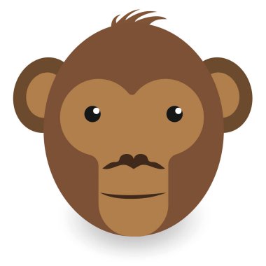 Maymun ile düz simgesi