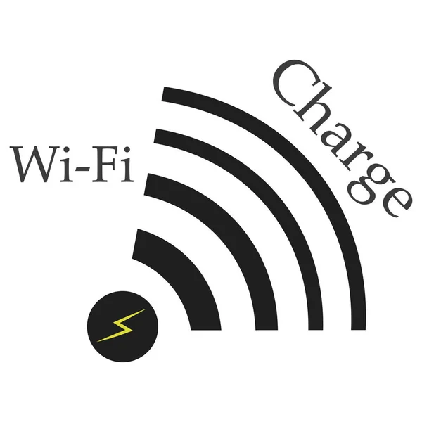 Ikona ładowania za pośrednictwem Wi-Fi — Wektor stockowy