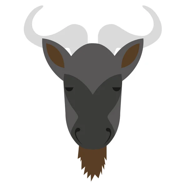 Icona piatta con una capra — Vettoriale Stock
