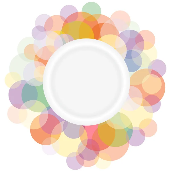 Desen renkli saydam daireler ile