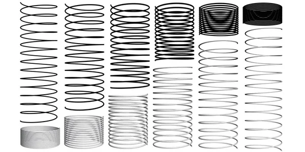 Set met 3d springs — Stockvector