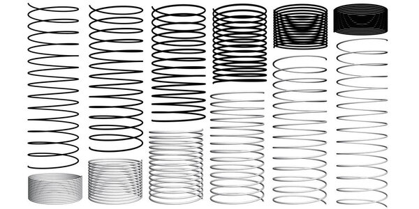 Set with 3D springs
