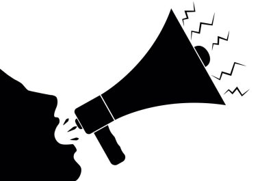 Bir megafon çığlık