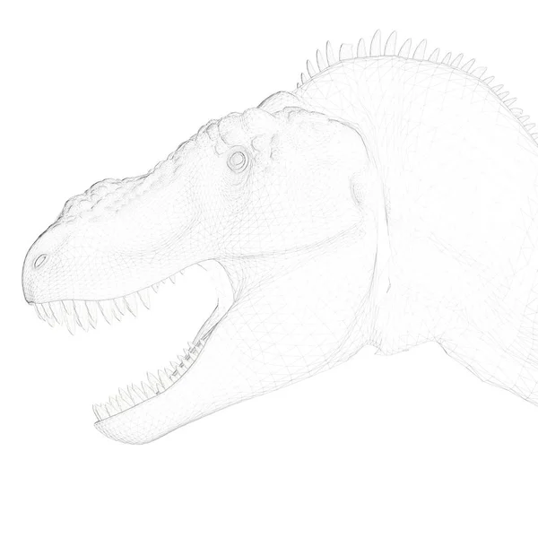 Kopf eines Dinosauriers — Stockvektor