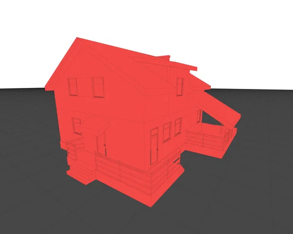Layout poligonal da casa — Vetor de Stock
