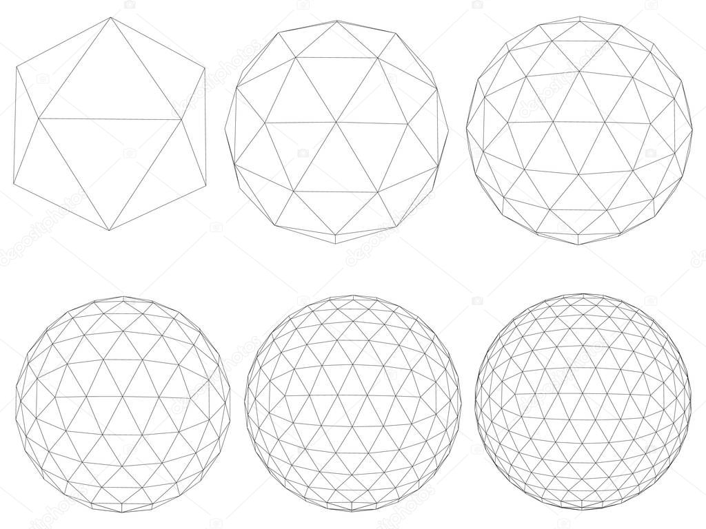 Set with spheres