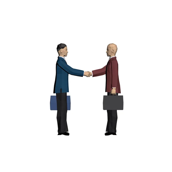 Handshake de dos hombres — Archivo Imágenes Vectoriales