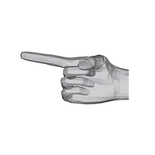 Sokszögű kéz — Stock Vector