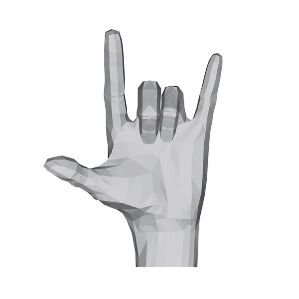 Veelhoekige hand — Stockvector