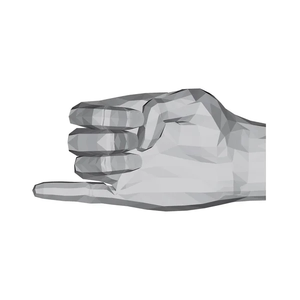 Veelhoekige hand — Stockvector