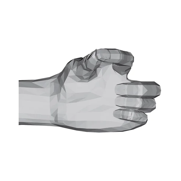 Sokszögű kéz — Stock Vector
