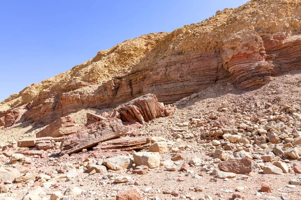 Eróziós homoksziklák töredékei a Vörös-kanyonban. Izrael — Stock Fotó