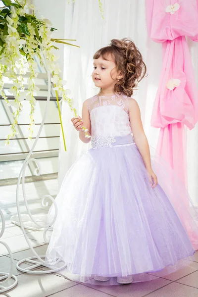 Little girl in a beautiful dress — Stock Photo, Image
