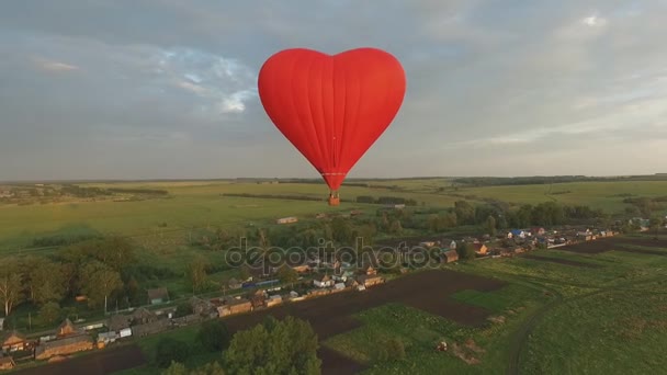 Varmluftsballong Flyg — Stockvideo