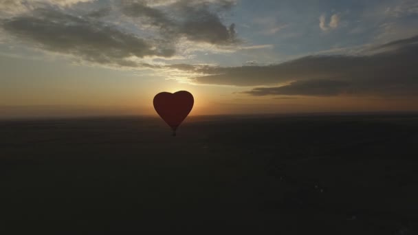 Lot balonem na gorące powietrze — Wideo stockowe