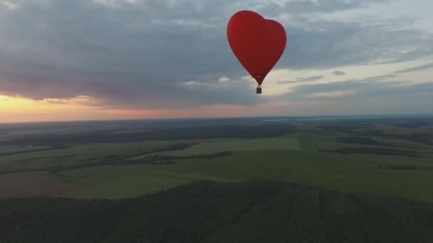 Hot air balloon flight — Stock Video