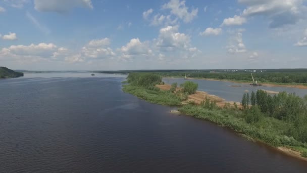 Panorama del río Kama desde arriba — Vídeo de stock
