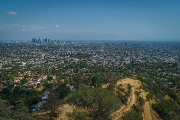 Los Angeles Panorama, California, Estados Unidos - Cityscape and Griffith Observatory —  Fotos de Stock