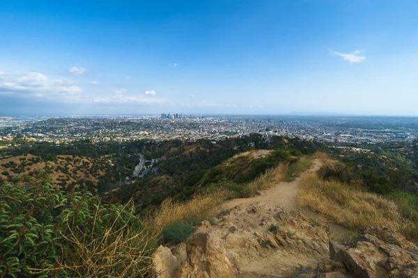 Λος Άντζελες Πανόραμα, Καλιφόρνια, Usa - Cityscape and Griffith Observatory — Φωτογραφία Αρχείου