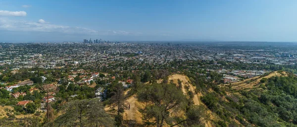 Los Angeles Panorama, Kalifornia, Usa - Obserwatorium Miejskie i Griffith — Zdjęcie stockowe