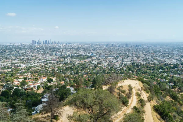 Los Angeles Panorama, California, Estados Unidos - Cityscape and Griffith Observatory —  Fotos de Stock