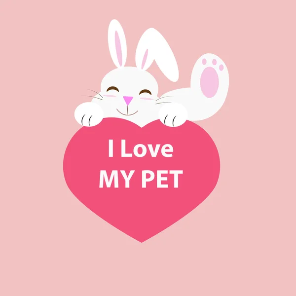 Evcil tavşanım seviyorum — Stok Vektör