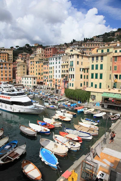 Camogli Köyü İtalya Balık tutma — Stok fotoğraf