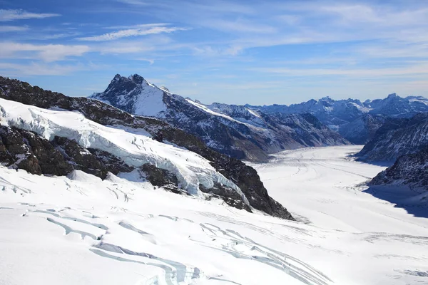 Aletsch glacier at Jungfrau — Stock Photo, Image