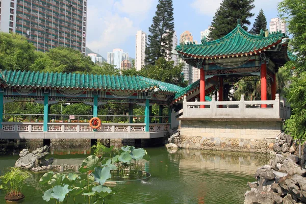 Čínská zahrada v Hong Kongu — Stock fotografie