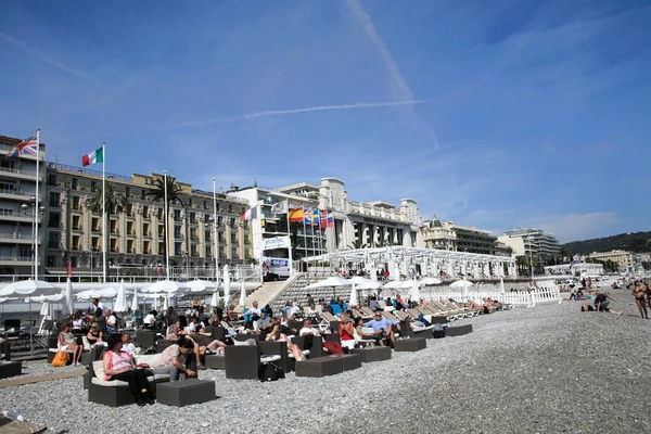 Pláže v Nice ve Francii — Stock fotografie