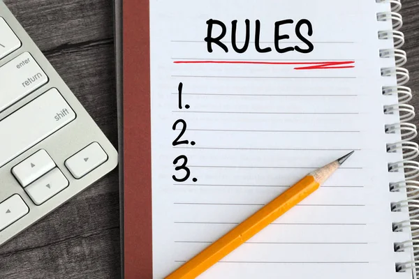 List of rules — Stock Photo, Image