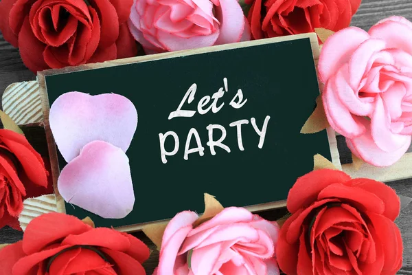 Sign Showing Message Let Party — Stock Photo, Image