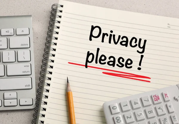 Privacy please note — Stock Photo, Image
