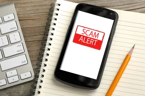 Scam alert varning — Stockfoto