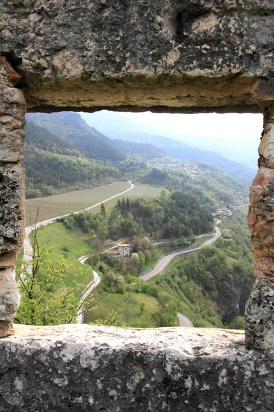 Rural Landscape Viewed Castle Trento Italy — Stock Photo, Image