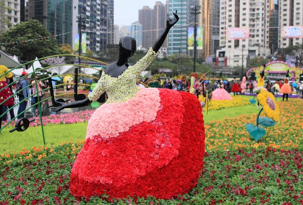 Hong Kong China Marzo 2015 Decoración Floral Exposición Anual Flores — Foto de Stock